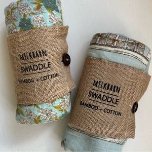 2 super soft Milkbarn swaddles